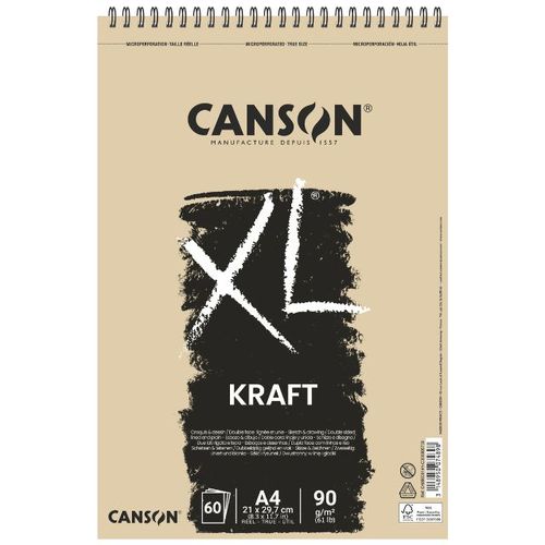 בלוק סקיצות 90 גר Canson XL Kraft A4