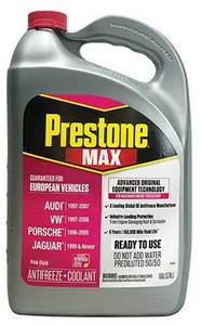 88266 Prestone Max Antifreeze & Coolant for European Vehicles
