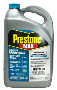 88260 Prestone Max Antifreeze /Coolant for European Vehicles