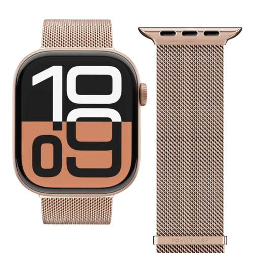 רצועות לשעון אפל VONMAHLEN Milanese Loop 2 גודל 40/41/42mm רוז גולד