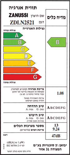 מדיח כלים אינטגרלי ZDLN2521