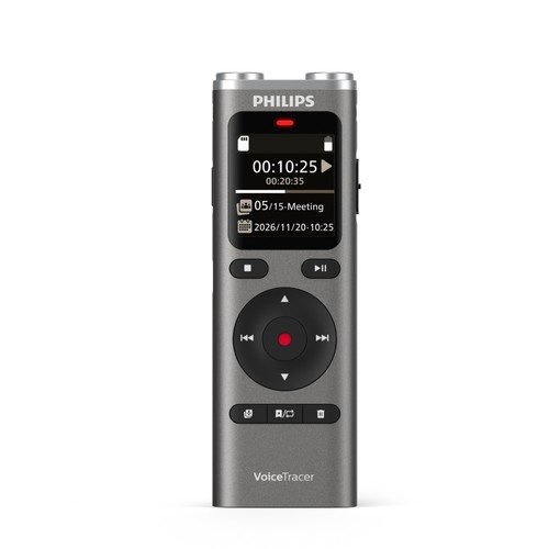 מכשיר הקלטה Philips DVT2075 עם תמלול AI וסיכום פגישות אוטומטי