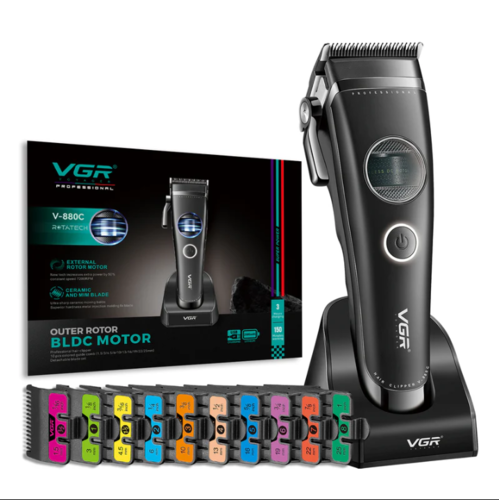 מכונת תספורת מקצועית VGR V-880C עם מנוע BLDC