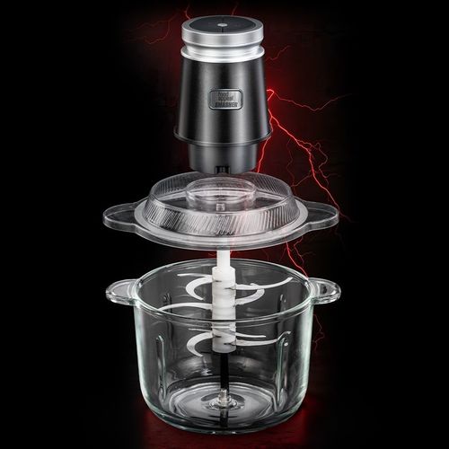יש קוצץ ויש SMASHER! מעבד מזון חשמלי 600W, מיכל זכוכית 3 ליטר + 9 להבים food appeal