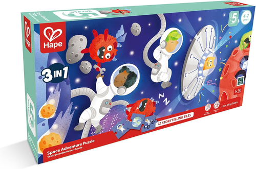 3 פאזלי סיפור סיפורים 36 חלקים - הרפתקאות בחלל