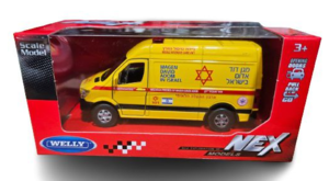 דגם אמבולנס מד"א צהוב טיפול נמרץ