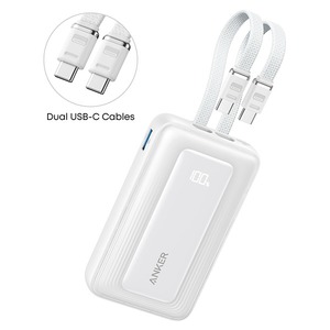 סוללת גיבוי Anker Zolo Power Bank 35W 10000mAh בצבע לבן