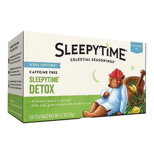 תה קמומיל נענע וצמח שן הארי 20 שקיקי תה | Celestial Seasonings Sleepytime Detox Tea