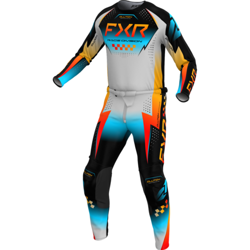 חליפת רכיבה FXR CLUTCH PRO V26 אפור\צהוב\כחול