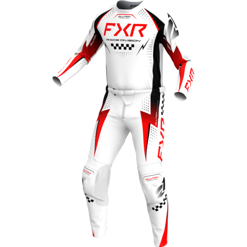 חליפת רכיבה FXR CLUTCH PRO V26 לבן\אדום