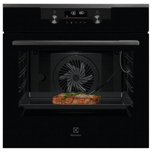 תנור בנוי פירוליטי 71 ליטר Electrolux EOP7432H AirFry SenseCook זכוכית שחורה 