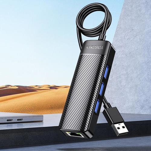 מתאם USB ליציאת LAN ג'יגה +3 יציאות USB3.0