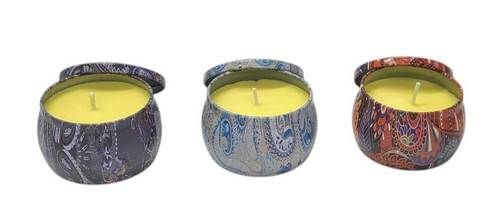 נר ציטרונלה מרחיק יתושים מעוצב קטן 60 גרם