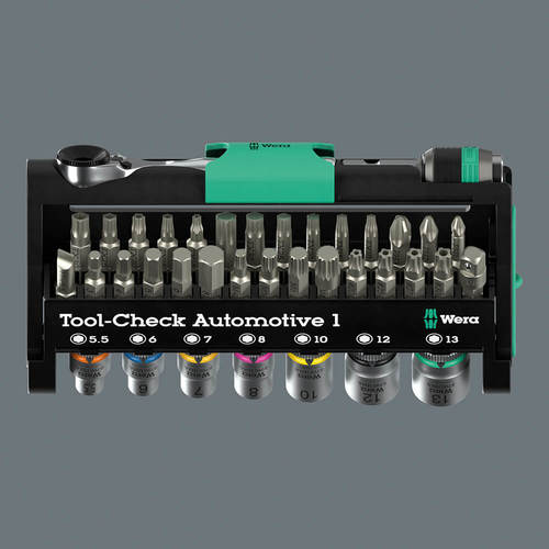 סט בוקסות וביטים 1/4 38 חלקים לרכב Tool-Check