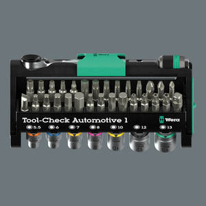 סט בוקסות וביטים 1/4 38 חלקים לרכב Tool-Check