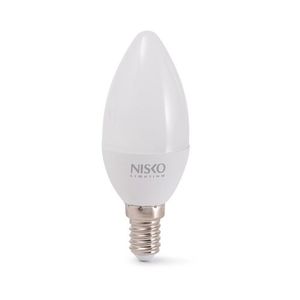 נורת נר 7W לד חלבית E14 אור חם NISKO