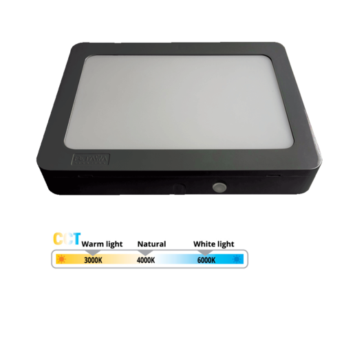 גוף תאורה לד רחוב 10W פוטוצל שחור IP65