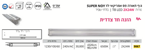 צמוד תקרה 2*24W למטבח SUPER NOY
