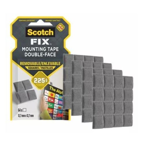דבק דו צדדי 64 ריבועים ™3M Scotch