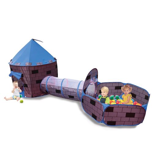 אוהל טירה קסומה 3 ב-1 עם 50 כדורים