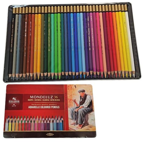 סט 36 עפרונות צבעוניים אקוורל KOH-I-NOOR