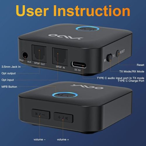 משדר מקלט Bluetooth 5.3 1MII ומתאם אודיו Bluetooth
