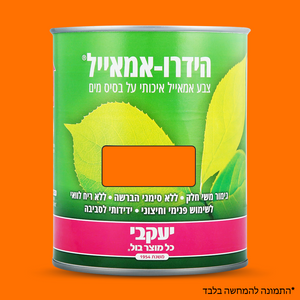 צבע לעץ ומתכת 750 מל כתום - הידרו אמאייל