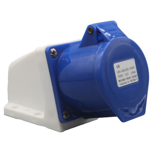 שקע קיר 3X16A כחול מוגן P-113 220-240V IP44