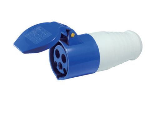 שקע נייד 3X16A כחול מוגן P-213 220-240V IP44