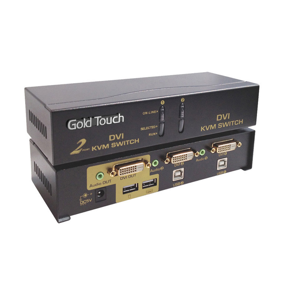 מתג/סוויטצ 2Port DVI KVM Switch