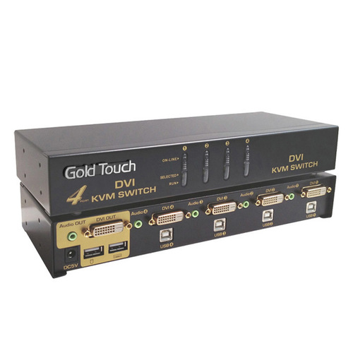 מתג/סוויטצ 4Port DVI KVM Switch