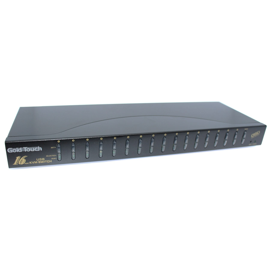 מתג/סוויטצ 16Ports USB & PS2 KVM Switch w/Cables