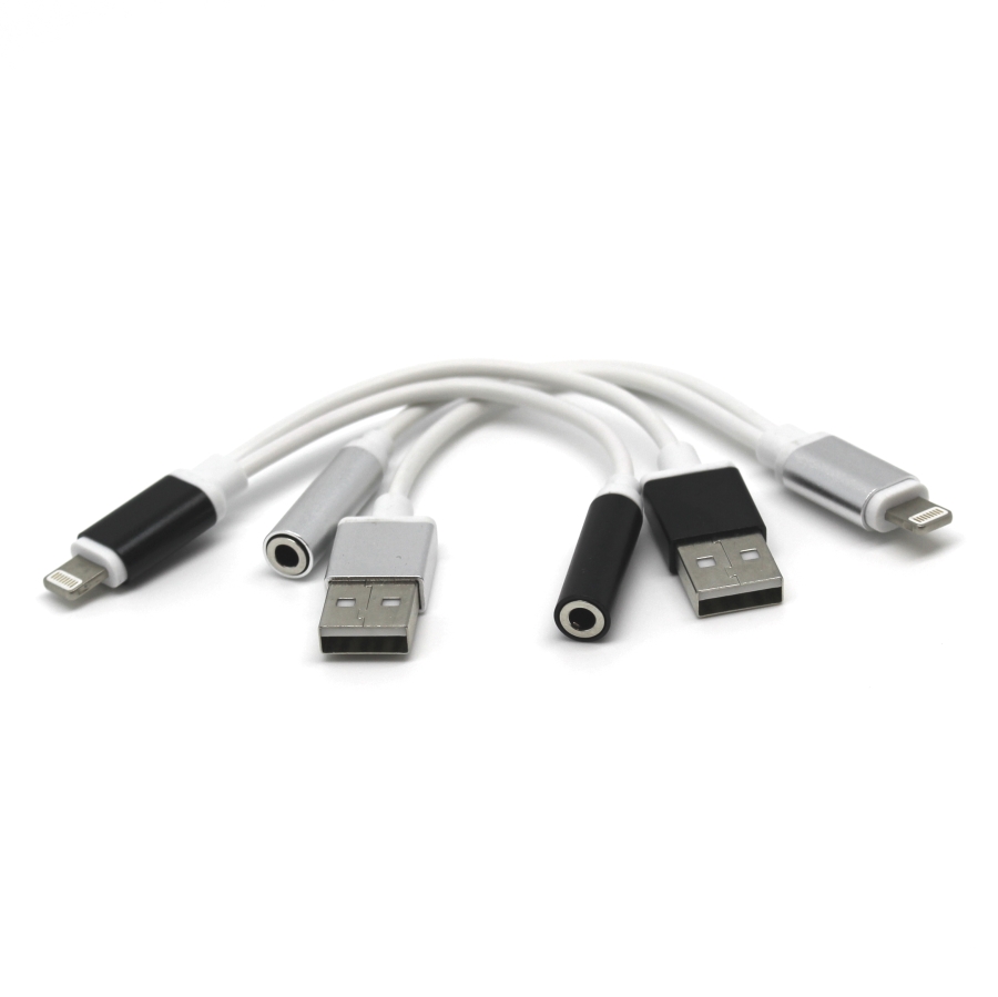 כבל מתאם אודיו Gold Touch Lightning To 3.5mm Female Plug