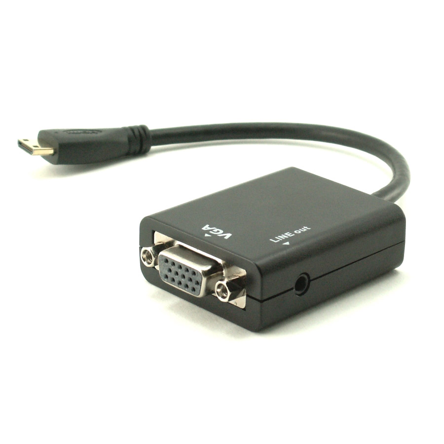 מתאם Mini HDMI To VGA w/Audio Converter