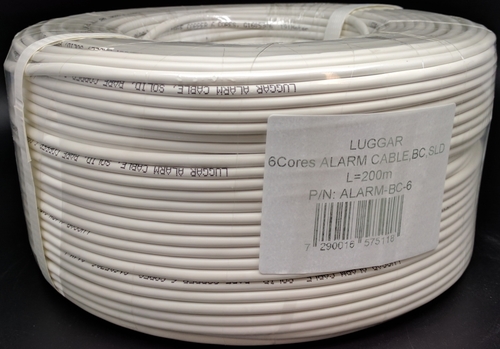 כבל Alarm Cable 6Cores Bare Copper Solid