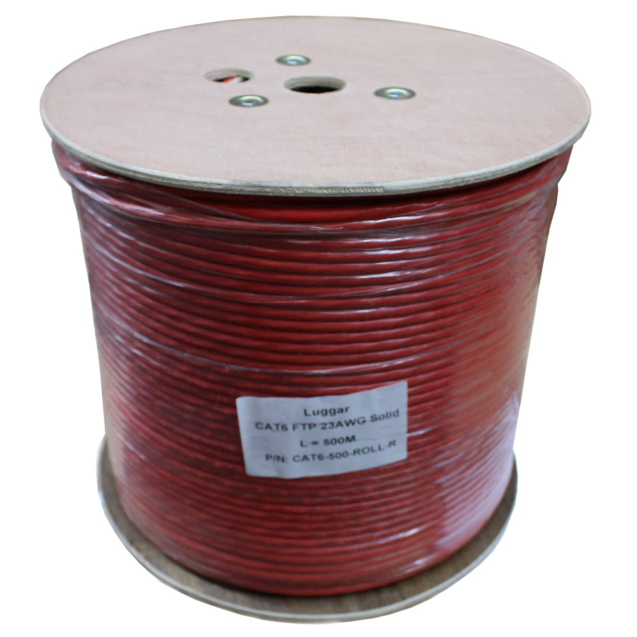 כבל CAT6 LAN Cable 500m Solid Red