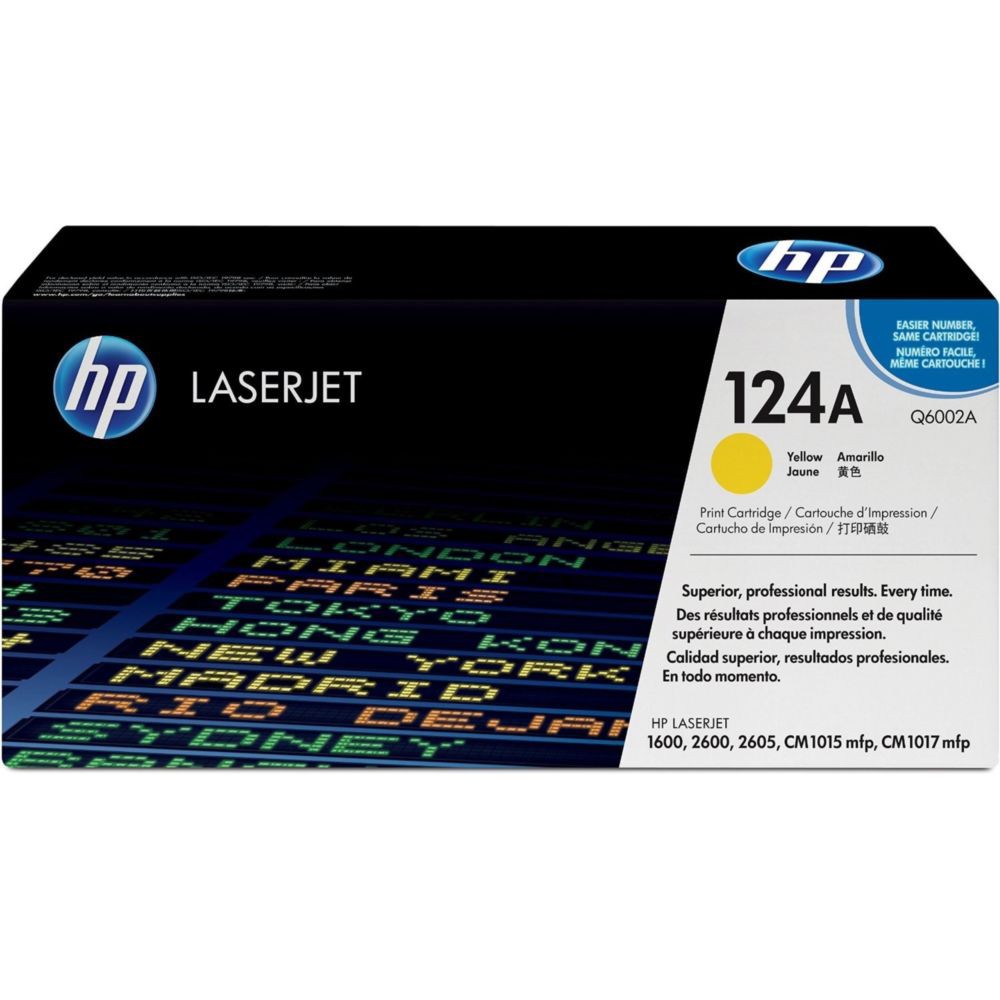 טונר צהוב מקורי    HP 124A Q6002A
