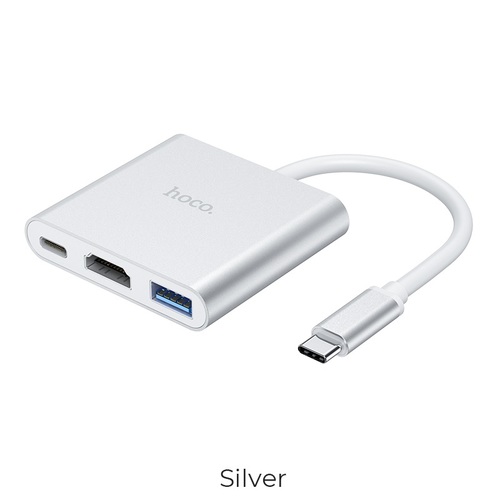 מתאם Hoco HB14 Type-c to Hdmi/Usb3.0/Type-c PD2.0