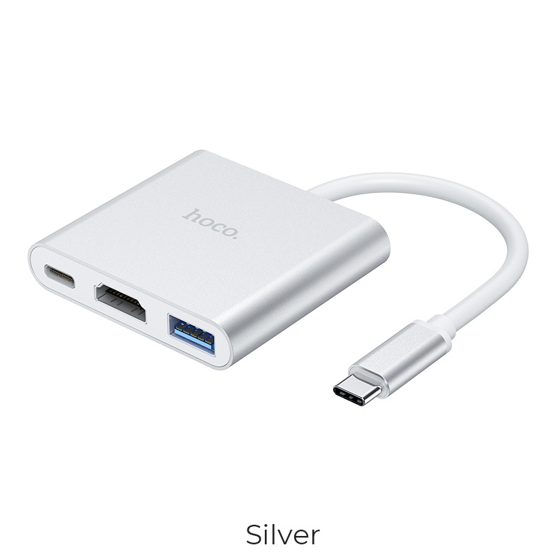 מתאם Hoco HB14 Type-c to Hdmi/Usb3.0/Type-c PD2.0