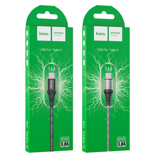 כבל טעינה ודאטה Hoco USB to Type-c X50 1m 3.0A