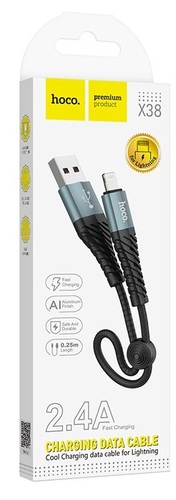 כבל טעינה ודאטה Hoco USB to Lightning X38 2.4A