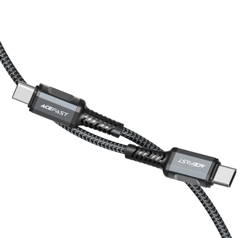 כבל טעינה ודאטה אפור AceFast C1-03 Type-C To Type-C