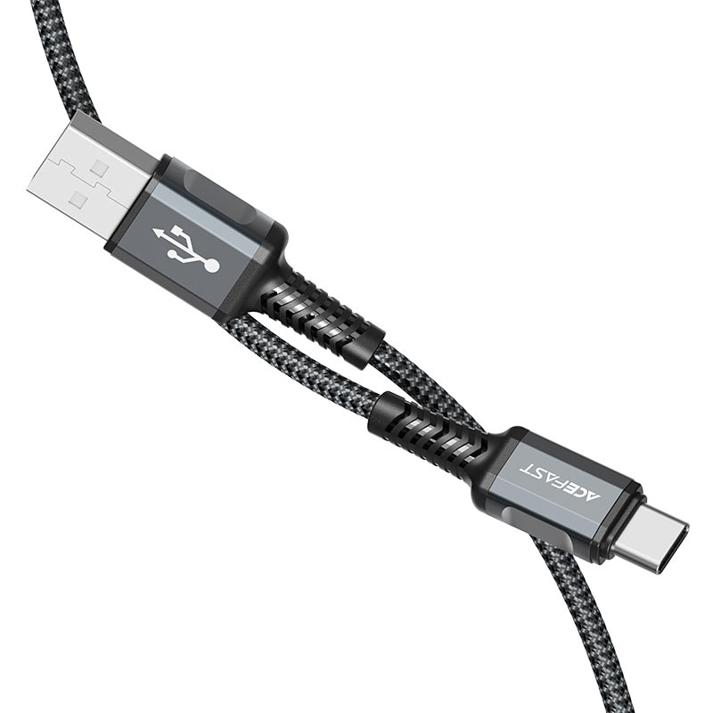 כבל טעינה ודאטה אפור AceFast C1-04 USB-A To Type-C