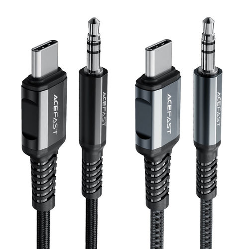 מתאם אודיו זכר אפור AceFast C1-08 Type-C To 3.5mm