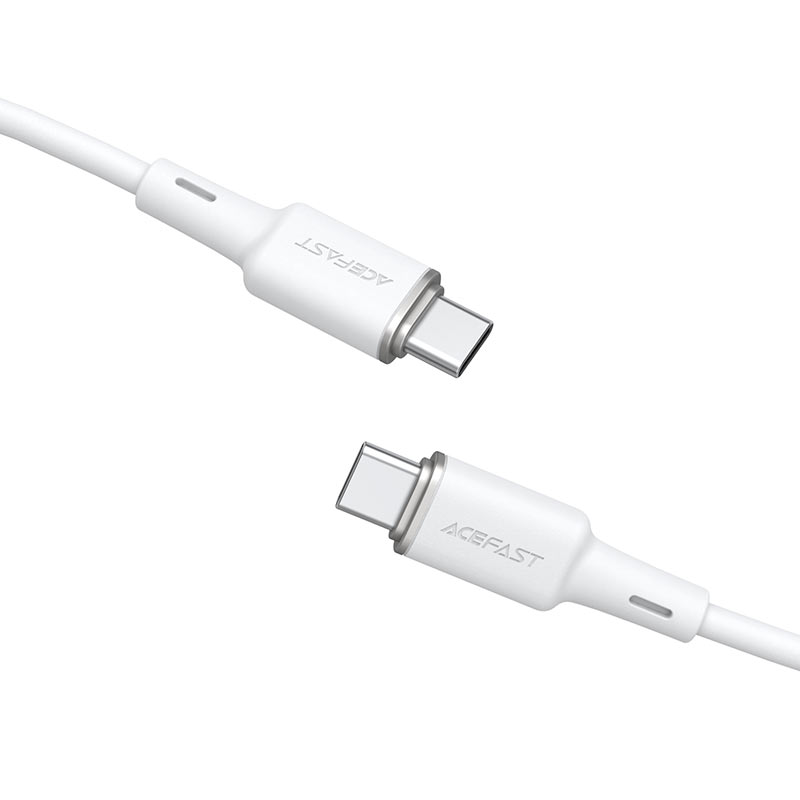 כבל טעינה ודאטה לבן AceFast C2-03 Type-C To Type-C