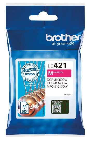 ראש דיו אדום מקורי  Brother LC421M