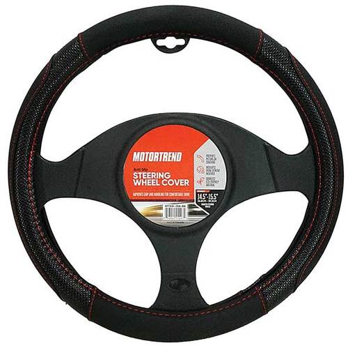 15407 MOTORTREND SWC Black with Red Stitches