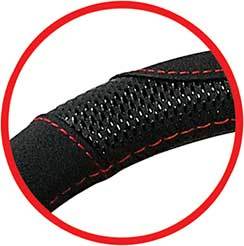 15407 MOTORTREND SWC Black with Red Stitches