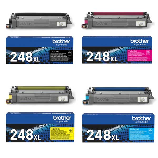 סט טונרים מקוריים Brother TN-248XL - M/C/Y/BK