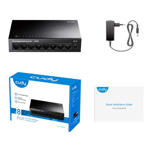 מתג רשת CUDY 8-Port Gigabit GS108-IL